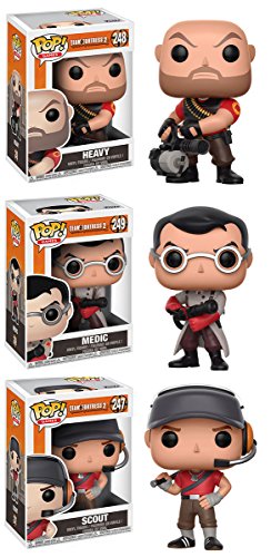 Funko Pop Games Team Fortress 2 Heavy, Medic, Scout Vinyl Figures SET