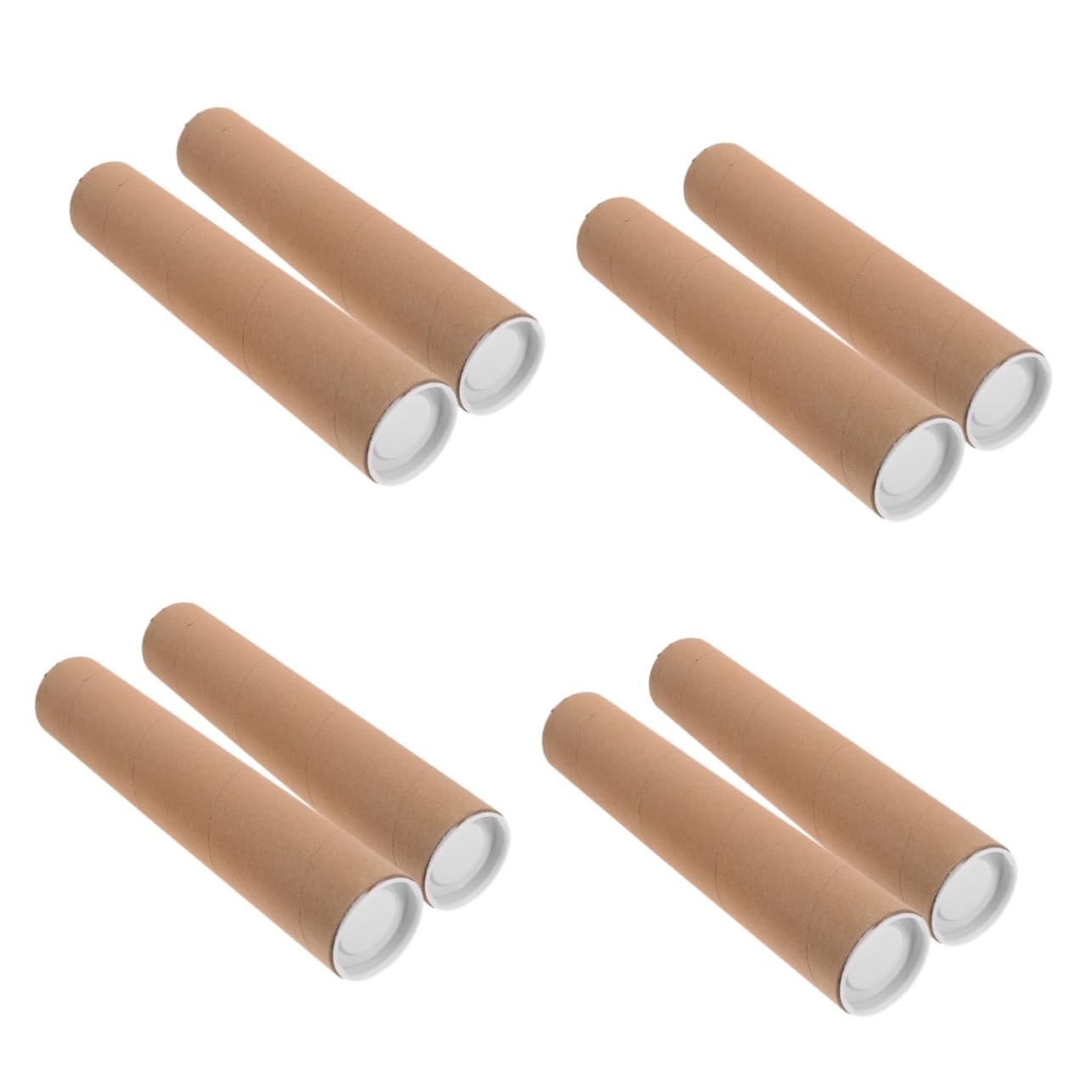 8pièces Tube Kraft Pour Affiches Art Et Documents De Stockage Pratique Pour Expédition Et Artisanat Dimensions ø Épaisseur