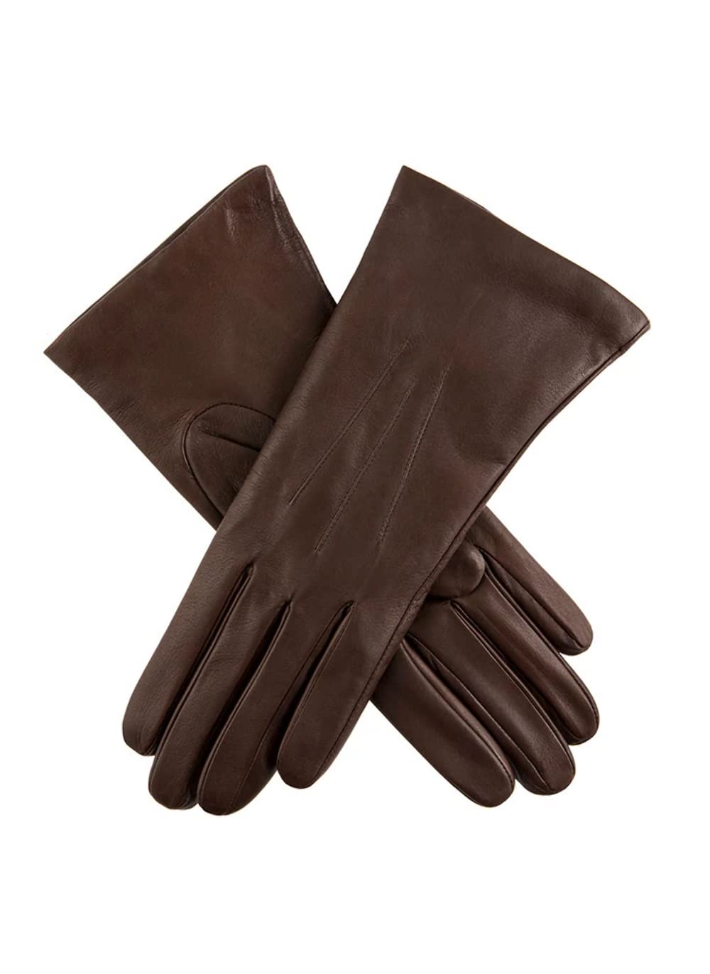 Dents Women's Mocca Three-Point Cashmere-Lined Leather Gloves - / 8