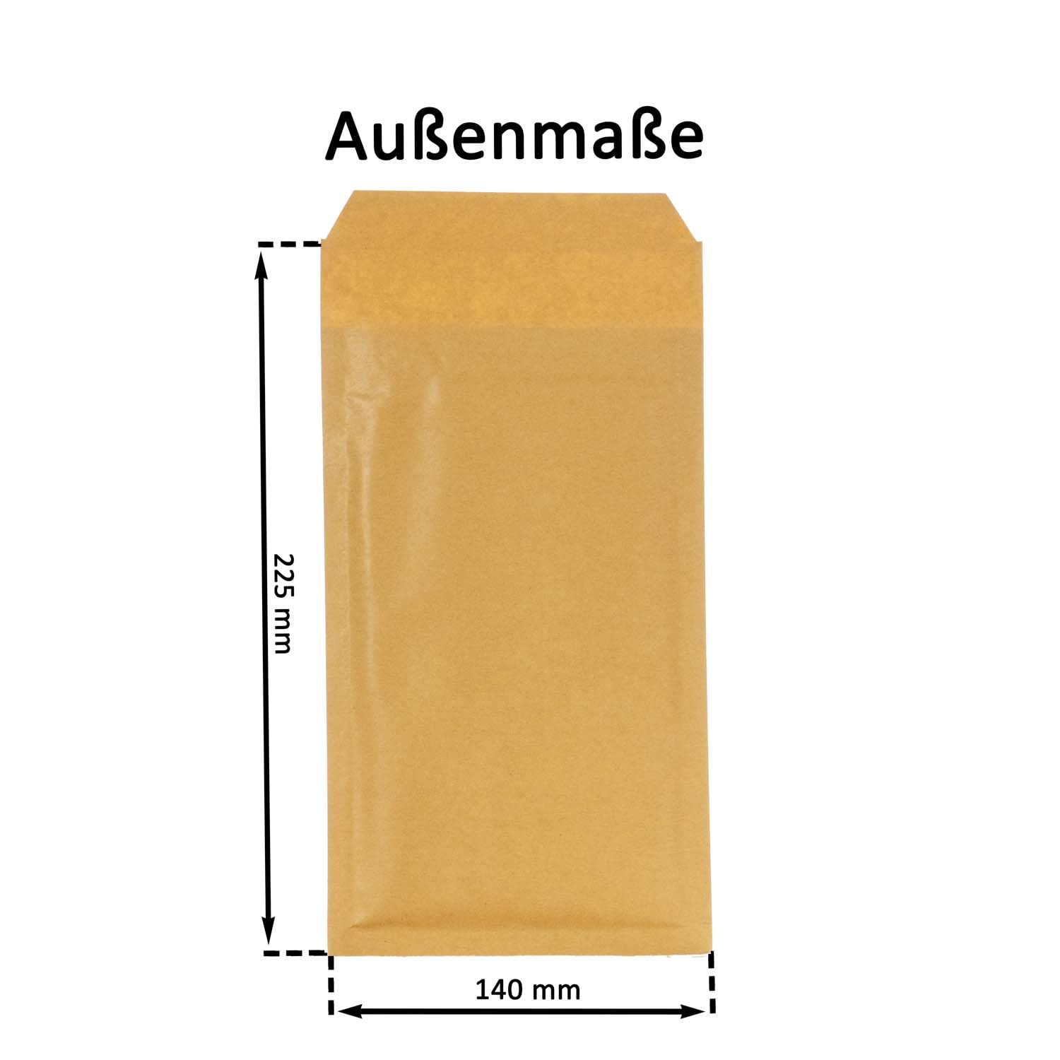 smiley pack Luftpolstertaschen Größe B2 Braun 140 x 225 mm, gepolsterte Versandtaschen mit Selbstklebeverschluss, passend für A6+ und C6 (9600 Stück)