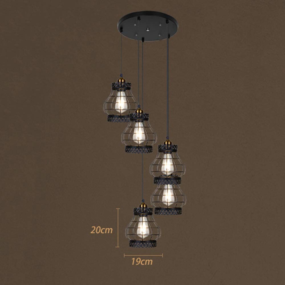 Lampada da soffitto Minimalista a Spirale Duplex in Stile Country Americano, per Soggiorno, Grande Lampada a Sospensione, Industriale, Creativa, Realizzata in