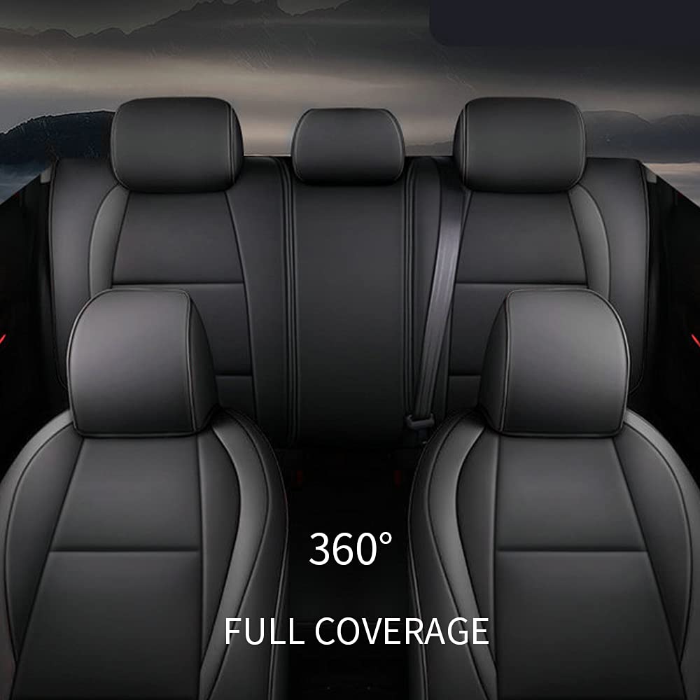 IKABEVEM Custom Fit for Mazda CX-30 Seat Covers 2020 2021 2022 2023 CX30 Car Seat Covers Full Set Black Faux Leather Compatible Airbag Easy to Install Breathable…