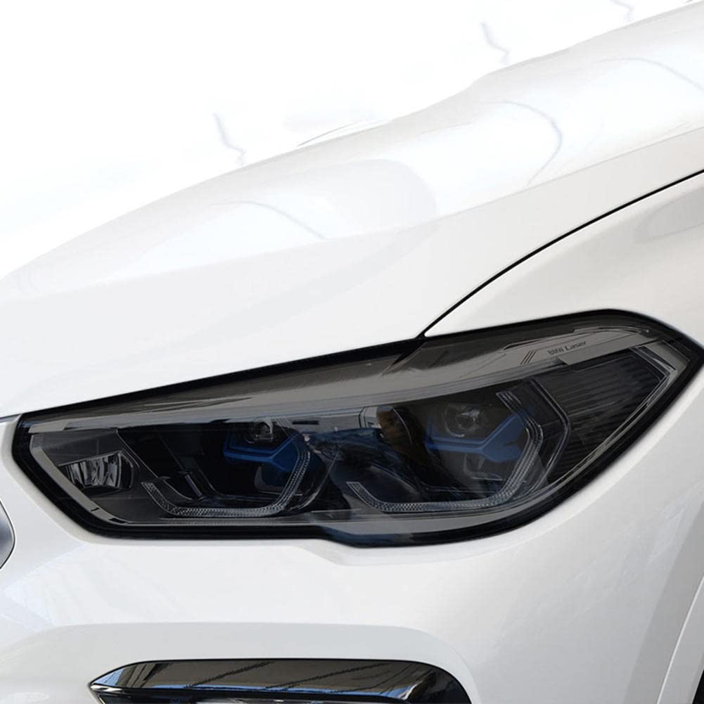 Film De Protection Phare Pour BMW X6 G06 (2020-) - 2 Pièces En TPU Transparent Noir, Facile à Poser, Anti-Rayures