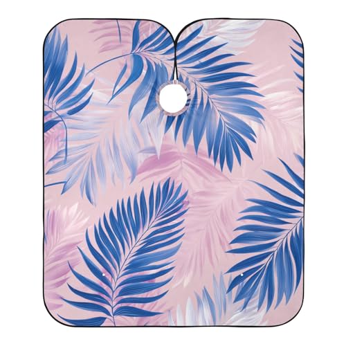 Capa de Barbero Impermeable ALAZA Blue Palm Leaves miniatura 1