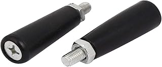 Lon0167 New M8 Threaded Featured Plastic Handle Milling Reliable Efficacy Machine Revolving Hand Grip Black 2pcs(id:4b3 2b 1a 3a0)