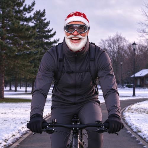 Christmas Ski Mask for Men Women Funny Santa Face Balaclava Winter | Realistic Old Man Face, Full Neck Coverage, Eye Opening, Skiing, Snowboarding, Holiday Cosplay Parties, Funny Xmas Gifts - image 3