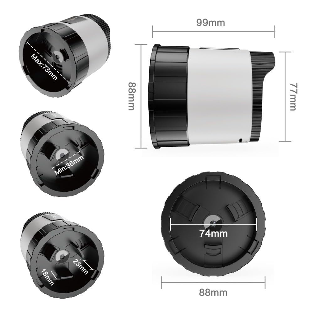 Cámara ocular 2K HD WiFi para astronomía y microscopia, se adapta a dispositivos ópticos de 2.0 pulgadas, batería de 150 minutos, almacenamiento expandible hasta 256 GB