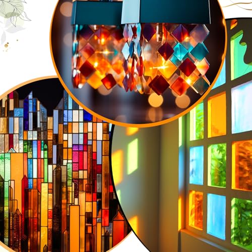 Image of Geetery 15 Pcs Colored Acrylic Sheets, 4 x 4 x 1 /8 Inch Thick Translucent Cast Acrylic Sheet, Plastic Boards for Back to School DIY Project Picture Frame, Art Crafts Laser Cutting Engraving, 15 Colors
