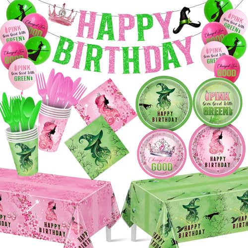 Pink and Green Birthday Party Decorations 207pcs