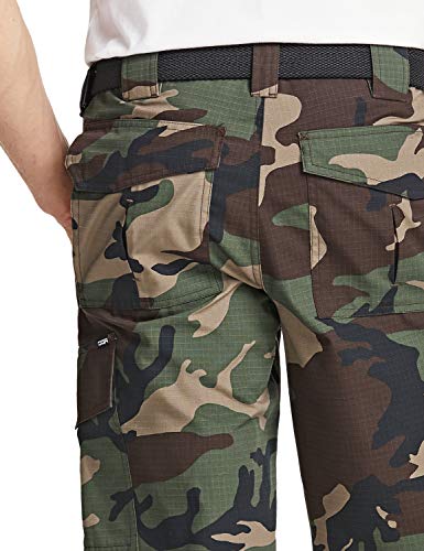 Cqr Men's Classic Cargo Shorts, Lightweight Outdoor Stretch Golf Short, Tactical Hiking Shorts With Multi Pockets, Ripstop Cargo Shorts Woodland Olive, 30 #TOP4