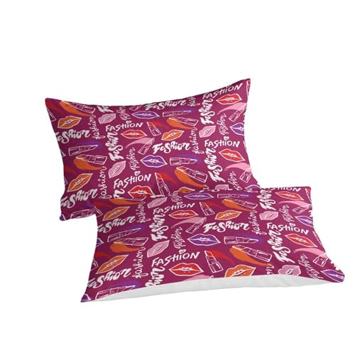 Funda nórdica de labios para dormitorio juvenil moderno textil transpirable de microfibra 6