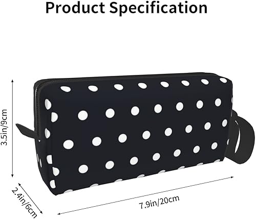 Miniatura 3 de Dot Black Spot Blanco Mujer Maquillaje Cosméticos Bolsa Pequeña Neceser de Viaje Bolsa de Cremallera Bolsa Bolsa Regalos Accesorios Organizador,