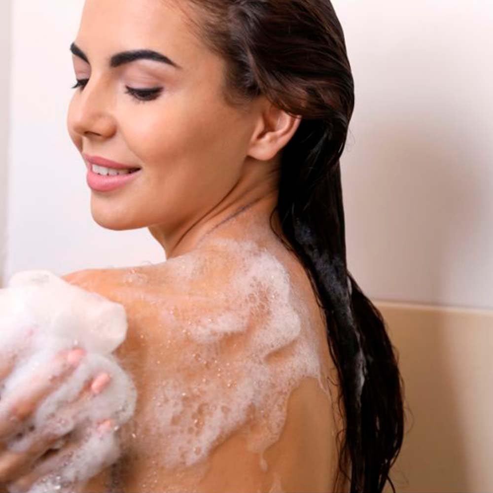 Pack Jabón líquido natural de aceite de oliva + Esponja vegetal - Para todo tipo de piel, sensible, seca - Exfoliación suave - 100% natural y vegetal