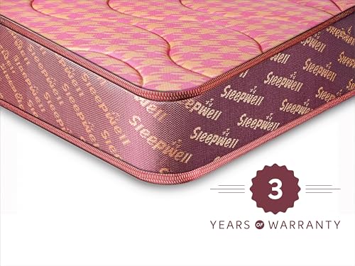 Image of Sleepwell Tarang Ortho 4 Inches Mattress | Queen Size Bed Mattress | Spine Support & Back Care | Durable & Medium Firm | Rebonded Foam | Breathable & Smooth Fabric | 78X60X4 | 3 Yrs Warranty