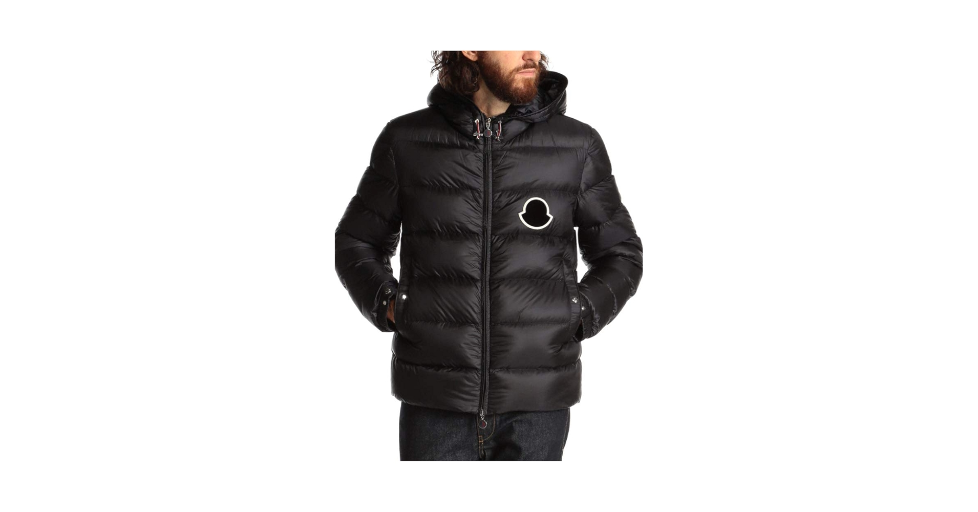 モンクレール ダウンジャケット デカロゴ ロゴワッペン CLAIR ブラックXS モンクレール MONCLER MONTCLAR/モンクラー ロゴ刺繍デザイン