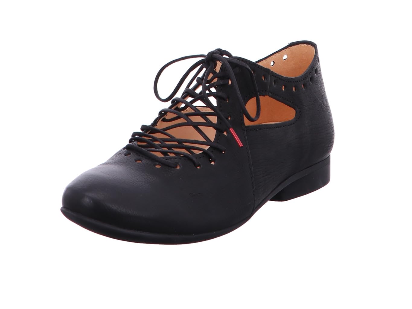 THINK! Damen GUAD2 chromfrei gegerbte nachhaltige Halbschuhe, Schwarz 0000