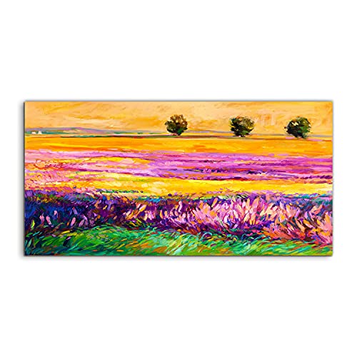 Image acrylique de fleurs et paysage naturel 120x60cm pour décoration murale de chambre