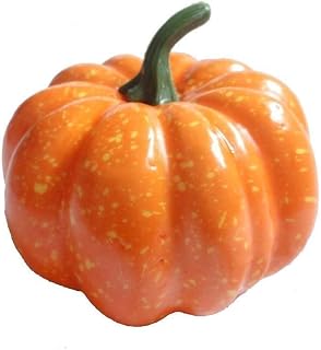 BESPORTBLE 12 mini calabazas artificiales para decoraciones de Halloween, calabazas de espuma realistas para bodas de Acción de Gracias, otoño, 3.14 pulgadas, amarillo