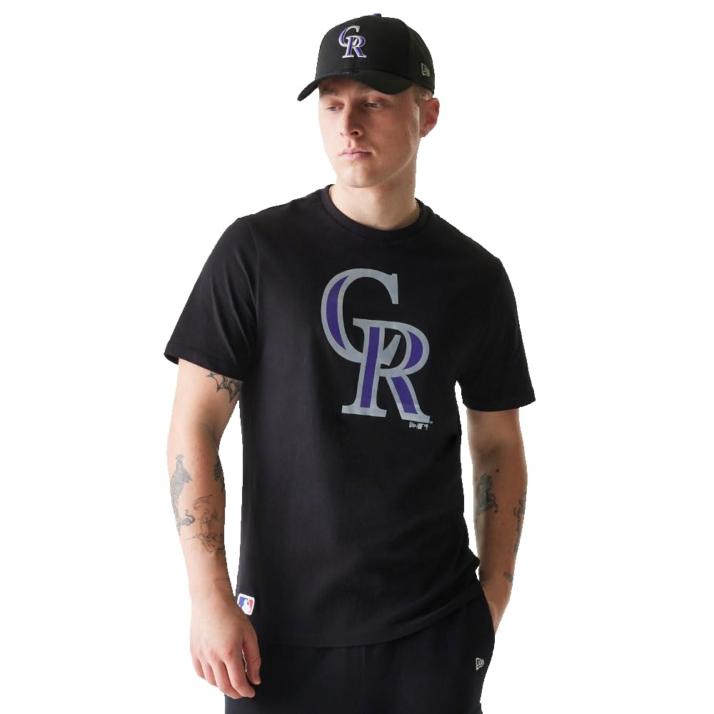 New Era MLB Colorado Rockies T-Shirt Men & Women Black Size XS