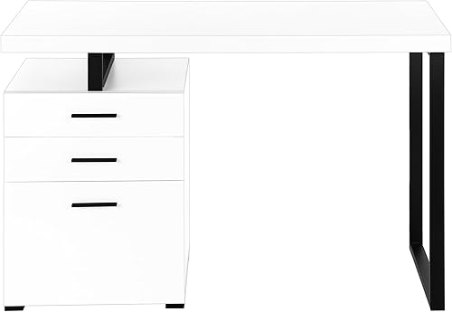 Miniatura 5 de Monarch Specialties 7646 Escritorio para computadora, oficina en casa, laptop, configuración izquierda, derecha, cajones de almacenamiento, 48