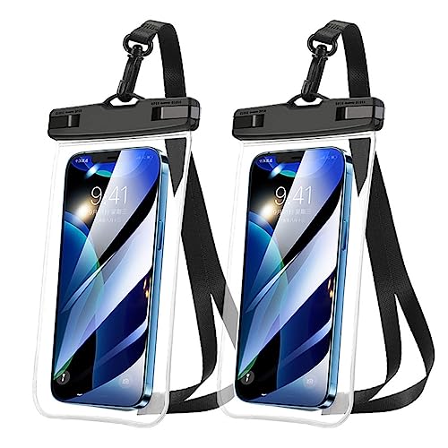 Funda Impermeable Móvil, 2 Unidades IPX8 Funda Bolsa Móvil Impermeable - Alta Sensibilidad Funda Movil para iPhone, Galaxy, Huawei y Otros Celular hasta 7.0'