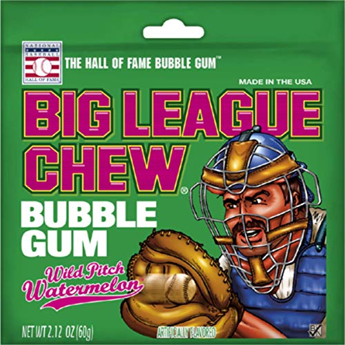 Big League Chew Bubble Gum Variety Pack 5 Great Flavors With Cotton Candy, Sour Apple, Grape, Original, & Watermelon - Thumbnail 6