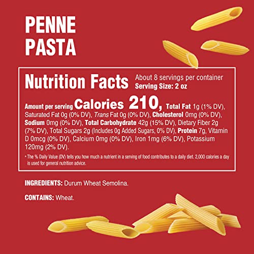 Image of Rao's Homemade Penne Pasta, 16oz, Traditionally Crafted, Premium Quality, From Durum Semolina Flour, Traditional Bronze Die Cut, Imported from Italy (Pack of 2)