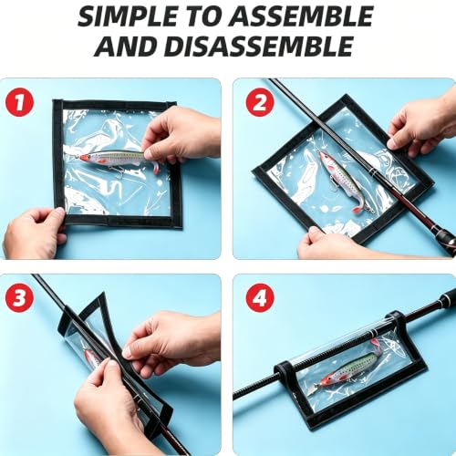 4 Fundas Transparentes para Anzuelos de Pesca de 7.5 Pulgadas de PVC miniatura 4