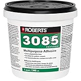 ROBERTS 3085-0 Multipurpose Carpet and Felt Back Vinyl Adhesive, 1 Quart, Beige