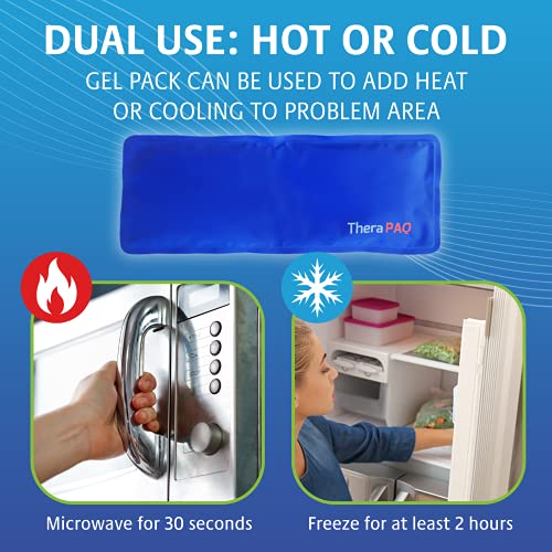 Therapaq Wrist Ice Pack Wrap -Reusable Hand Ice Pack, Hot And Cold Gel Compression For Pain Relief From Arthritis, Swelling, Carpal Tunnel, Surgery For Athletes And Elderly -Pregnancy Must Haves #TOP3