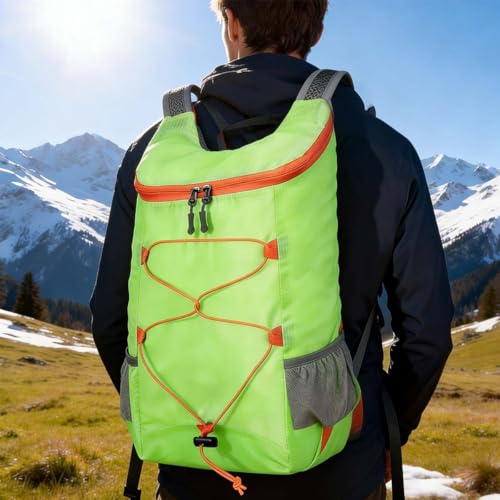 Mochila plegable 20L verde para senderismo y viaje miniatura 1