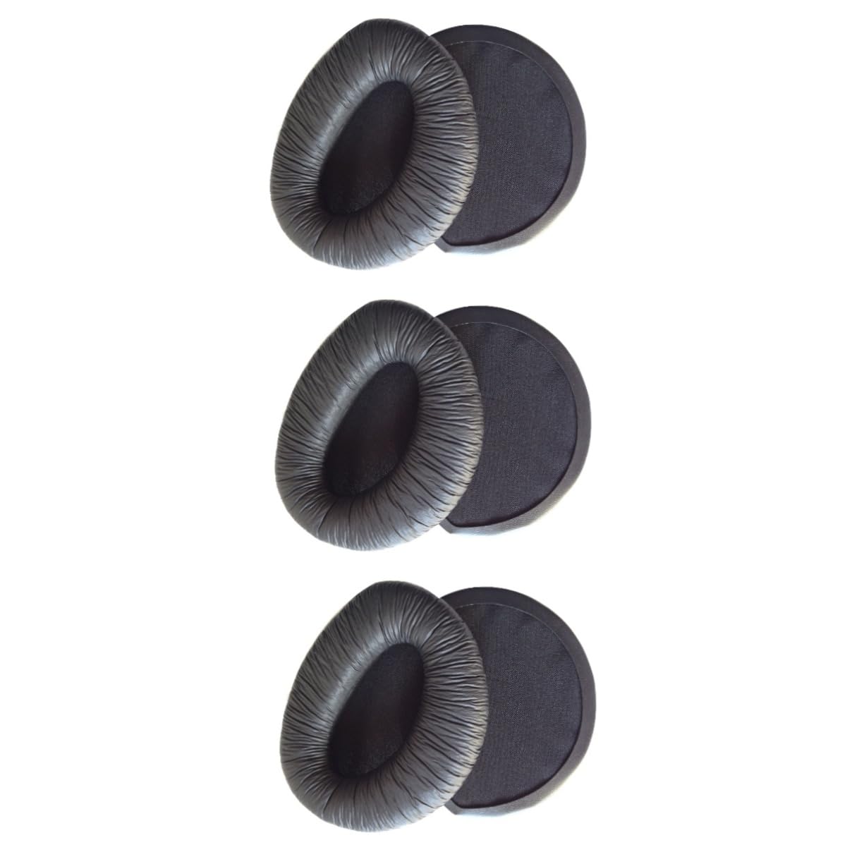 PartyKindom 3pezzi Cuscinetti Auricolari Di Ricambio Per Cuffie Design Pu e Migliora Suono Nero Confortevoli e Resistenti