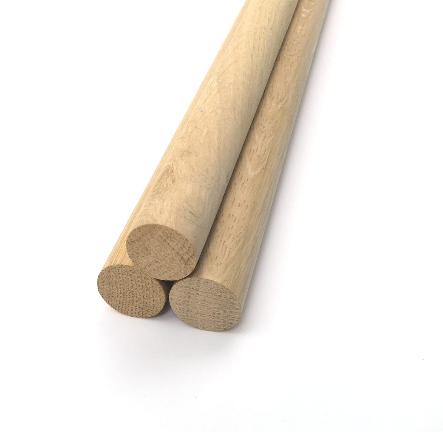 Oakcrafts European Oak Dowel - 1M Long (25.4Mm 1" - Pack Of 3)