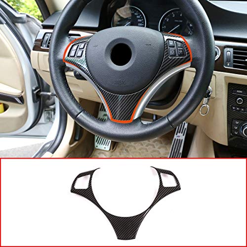 4 estilos ABS cromo para E90 Serie 3 2005-2012 volante decoración marco accesorios (fibra de carbono) Cover