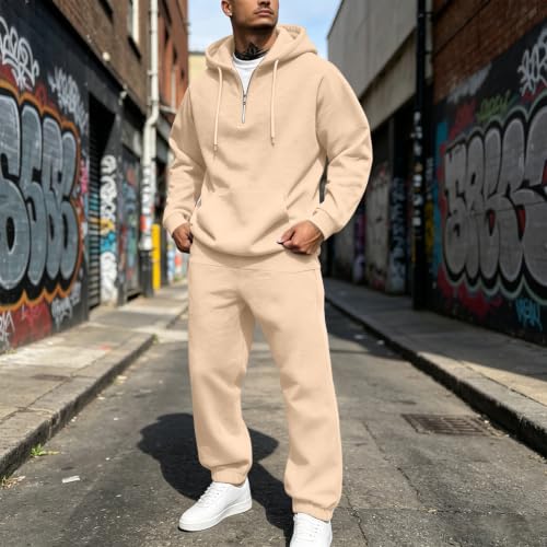 Men Sweatsuits Sets 2 Piece Sets Oversized Lighweight Workout Jogging Suits - image 2
