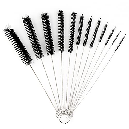 Reinigungsbürsten, 12 Stück Flasche Reinigungsbürsten Milchschlauchbürste Nylon Schlauchbürste Set für Reagenzgläser…