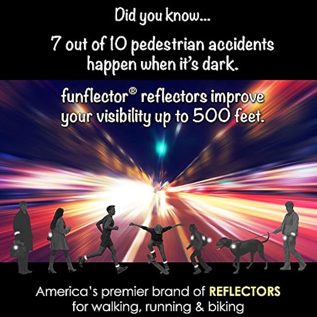 funflector Safety Reflectors - Basic Shapes - Stylish Reflective Gear for Jackets, Bags, Purses, Backpacks, Strollers and Wheelchairs - Made in USA