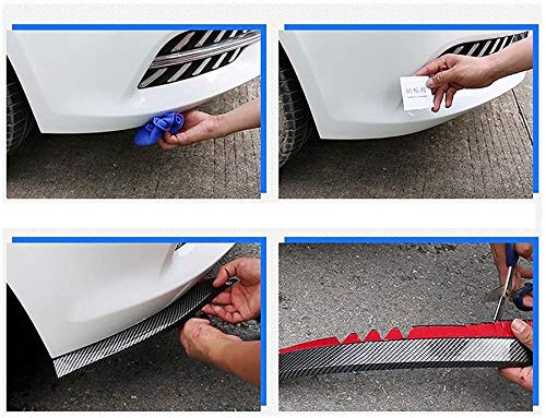 Bigetaige Universal Front Bumper Spoiler, 8.2Ft/250Cm Universal Carbon Fiber Front Bumper Lip Strip Splitter Spoiler #TOP4