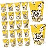 BIUDECO 100個 パーティー用ポップコーンボックス 耐油ホワイト紙製 映画館向けお菓子容器 軽量で破れにくい 素材 爆米花やスナック包装に