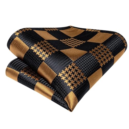 Set corbata, pañuelo y gemelos de seda para hombre miniatura 5