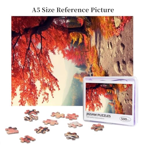 500 Piece Puzzles for Adults Personalized Wooden Puzzles Autumn Landscape Jigsaw Puzzles Gift Custom Puzzle from Photos Challenging Puzzles for Family Wedding Christmas Birthday Gifts 20.4 x 15 in - Image 6