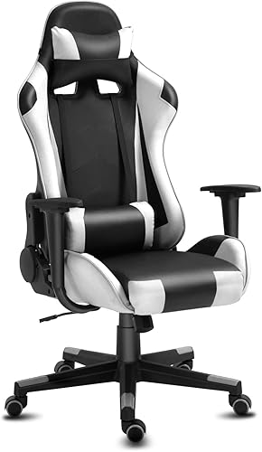 Miniatura 116 de Modern-Depo Black Virgo Zodiac - Silla de juegos con diseño ergonómico, giratorio y reclinable ajustable, capacidad de carga de 330 libras Virgo