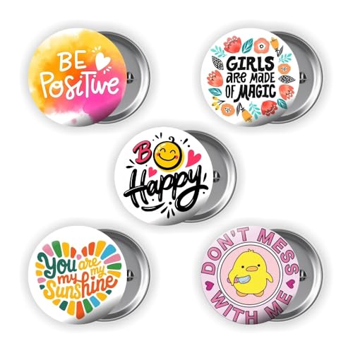 Image of Motivational Pins Badges 58mm Size | Round Button Badges | Inspirational Quotes | Return Gift | Event Badges | Kids Badges | Women brooches | Perfect for Backpacks