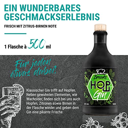 Breaks HOPFEN DRY Gin I Premium Gin mit Hopfen, Birnen & frischen Zitronen I Geschmack: Frisch mit Zitrus-Birnen Note I… – Bild 5