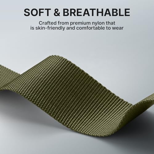 Image of Bandletic Outdoor Nylon Band Compatible with Samsung Watch 5 Bands, 20mm Quick Release Rugged Soft Strap Designed for Amazift Active 2 /Galaxy Watch 7 /6 /4 44mm 40mm /FE 40mm /Forerunner 165 /245 /APEX 2