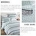 Homzard King Size Quilt,Cotton King Size Comforter Set,Mint Green Grey Bedding Set,Striped Bedspread,Lightweight Summer Comforter Sets 3 Piece