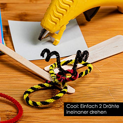 OfficeTree 220 Fil Chenille - 30 Couleurs + Couleurs Scintillantes - Chenilles Loisirs Creatifs pour Bricoler - Image 8