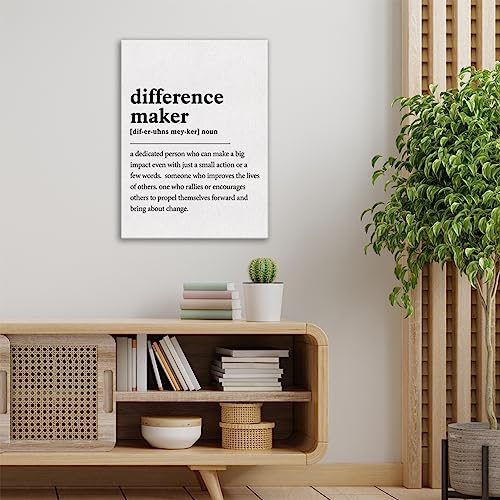 Difference Maker Definition Print Canvas Wall Art Home Decor a Dedicated Person Who Can Make a Big Impact Painting Ready to Hang Best Friend Teacher Gift 12x15 Canvas Poster Framed - Image 5