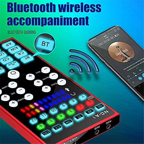 Audio-interface Geluidskaart Voice Changer, Condensatormicrofoon Externe USB Live-geluidskaartmixer for Mobiele Telefoon/Mac/PC Podcast Studio Zingen/Podcast-uitzending/Opnemen/Gaming/Muziek - Image 6