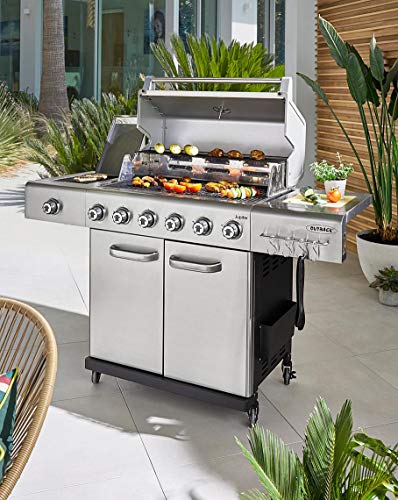 Outback 2020 Jupiter 6 Burner Hybrid - Stainless Steel with Chopping Board